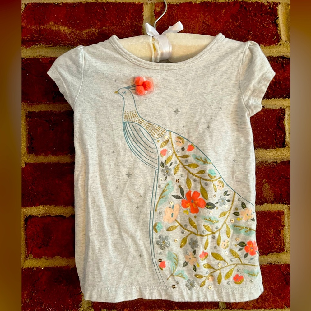 Cat and Jack girls peacock tshirt